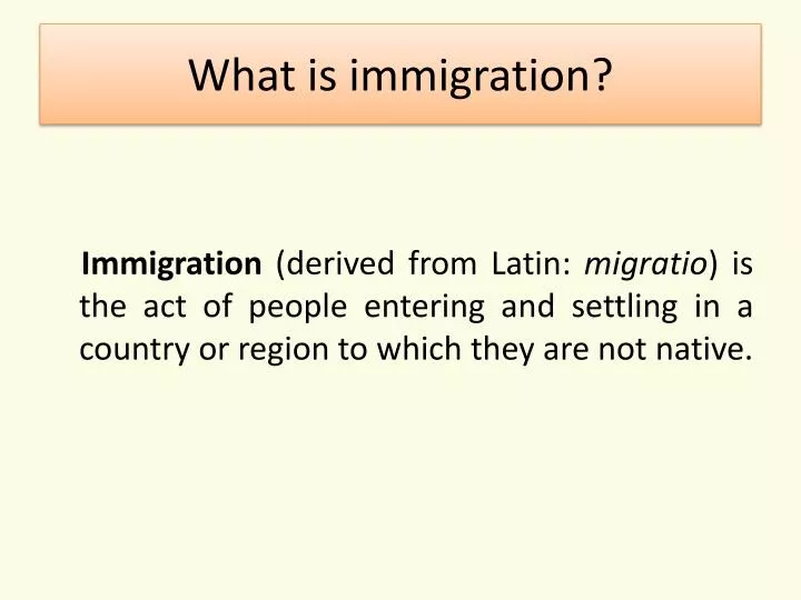 what is immigration