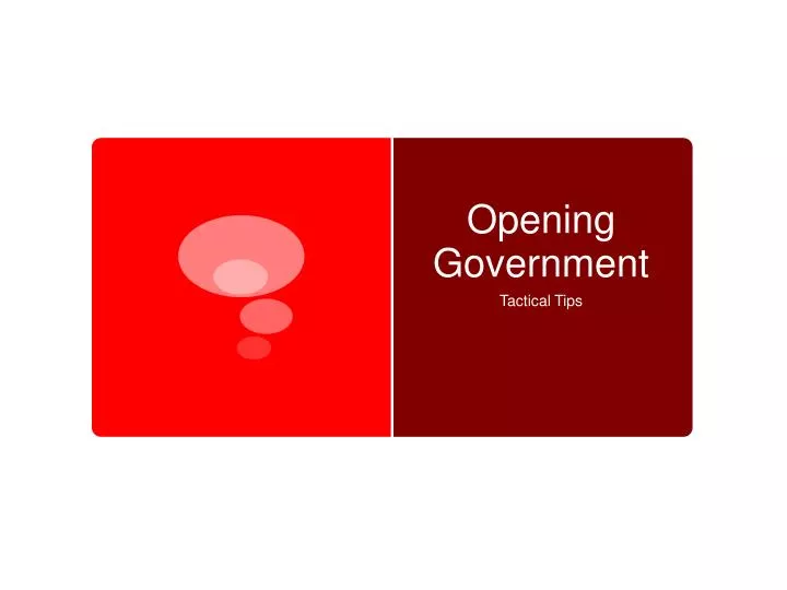opening government