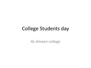 College Students day