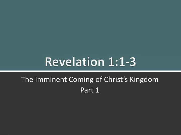 revelation 1 1 3