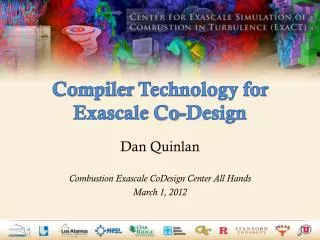 Compiler Technology for Exascale Co- Design