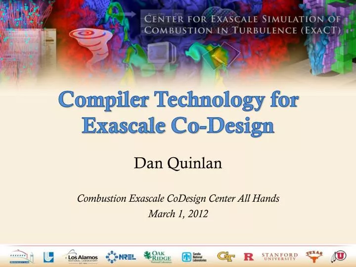 compiler technology for exascale co design