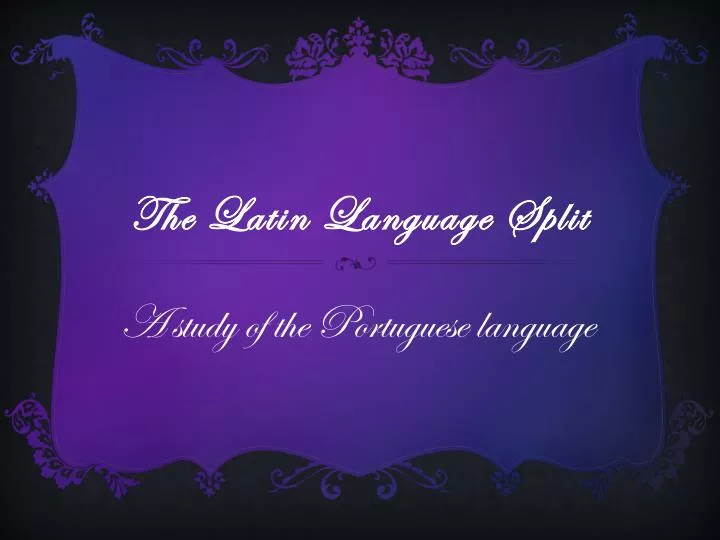 the latin language split