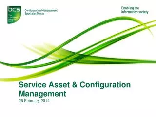 Service Asset &amp; Configuration Management