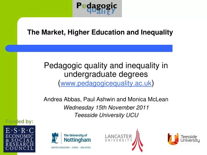 the market higher education and inequality