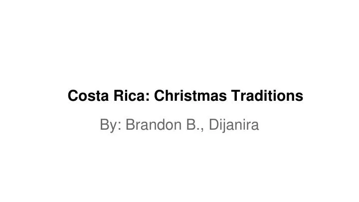 costa rica christmas traditions