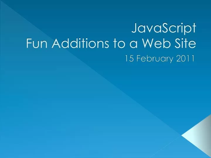javascript fun additions to a web site