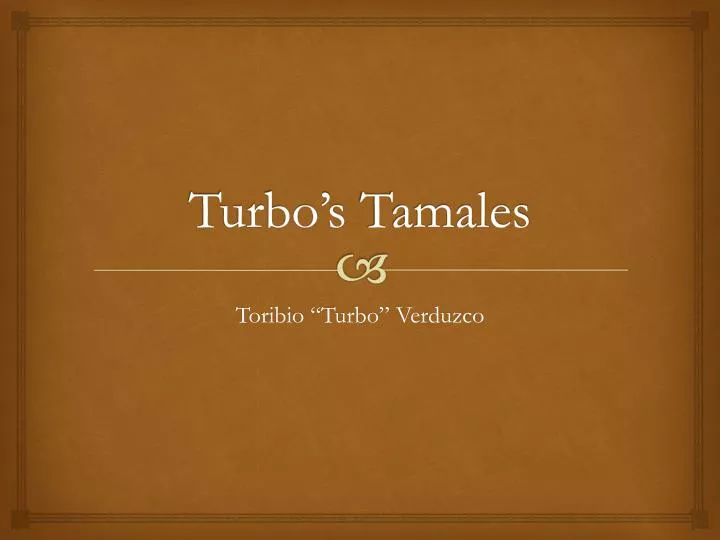 turbo s tamales