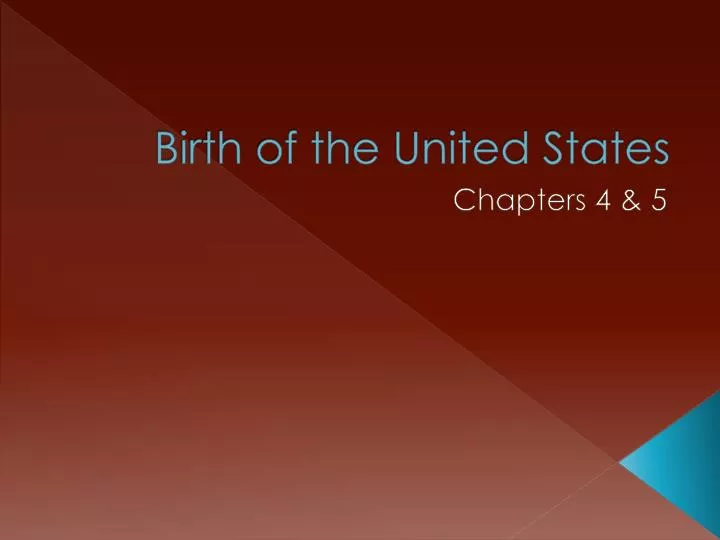 birth of the united states