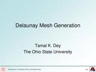 Delaunay Mesh Generation