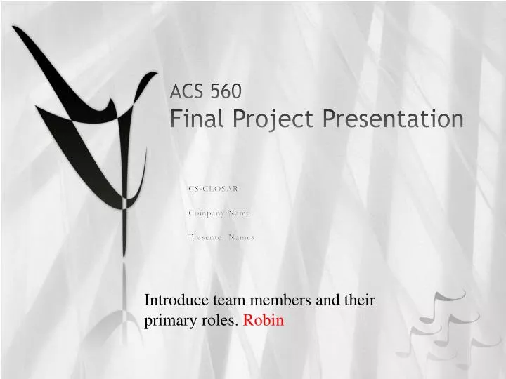acs 560 final project presentation