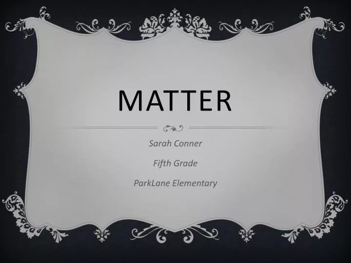 matter