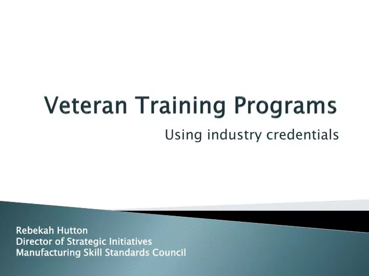 veteran training programs