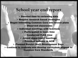 School year end report