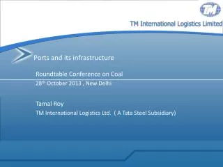 Ports and its infrastructure