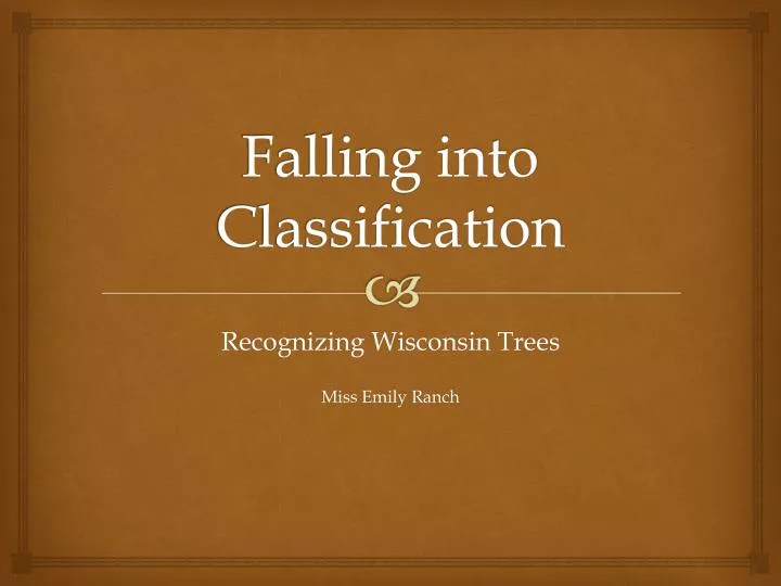 falling into classification