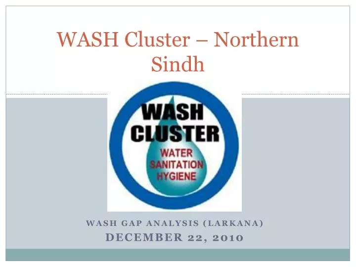 wash cluster northern sindh
