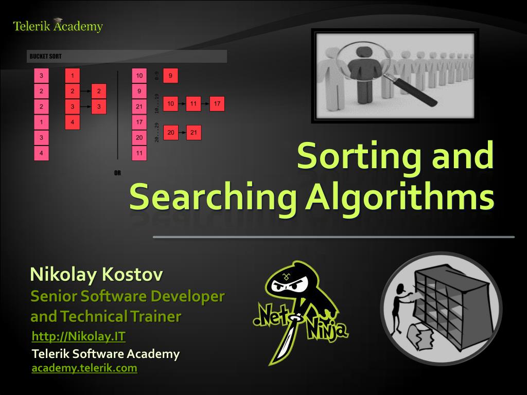 PPT - Sorting and Searching Algorithms PowerPoint Presentation, free ...