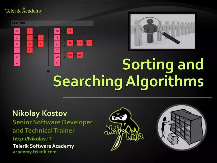 sorting and searching algorithms