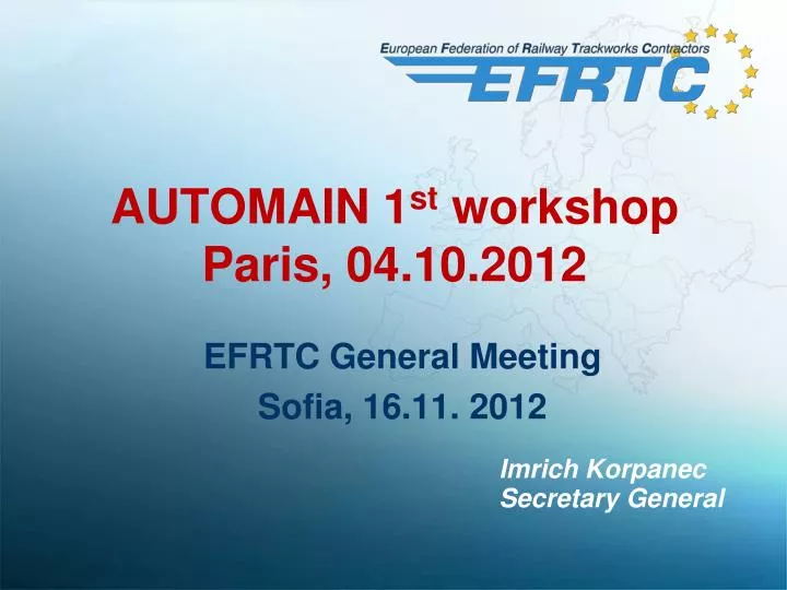 automain 1 st workshop paris 04 10 2012