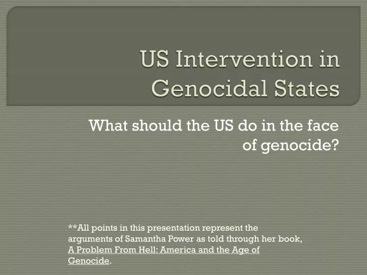 us intervention in genocidal states