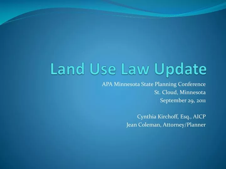 land use law update