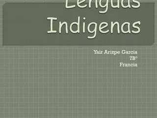 Lenguas Indigenas