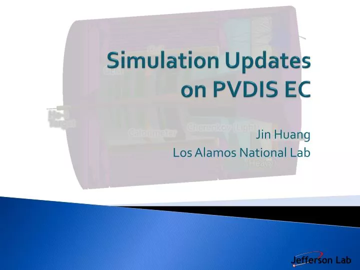 simulation updates on pvdis ec