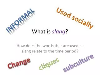 What is slang ?