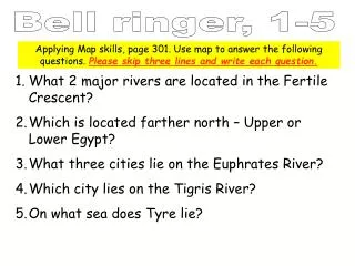 What 2 major rivers are located in the Fertile Crescent?