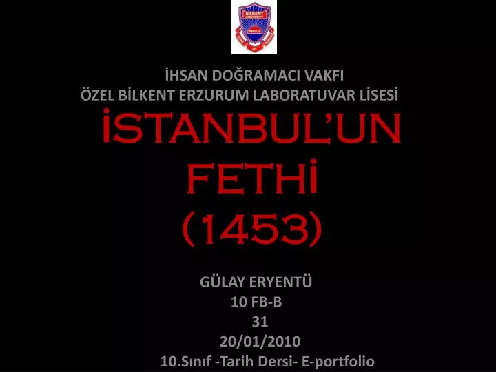 stanbul un feth 1453