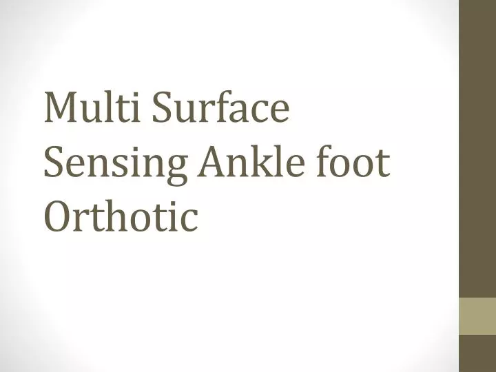 multi s urface sensing ankle foot orthotic