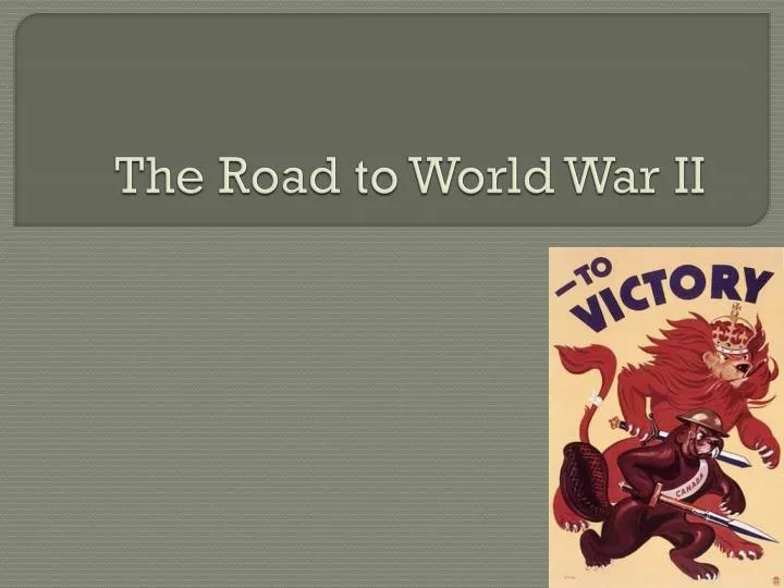 the road to world war ii
