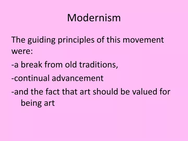 modernism