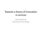 Towards a theory of innovation in services - slide 1