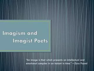 imagism and imagist poets