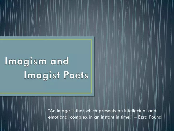imagism and imagist poets