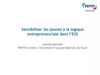 Sensibiliser les jeunes à la logique entrepreneuriale dans l’ESS