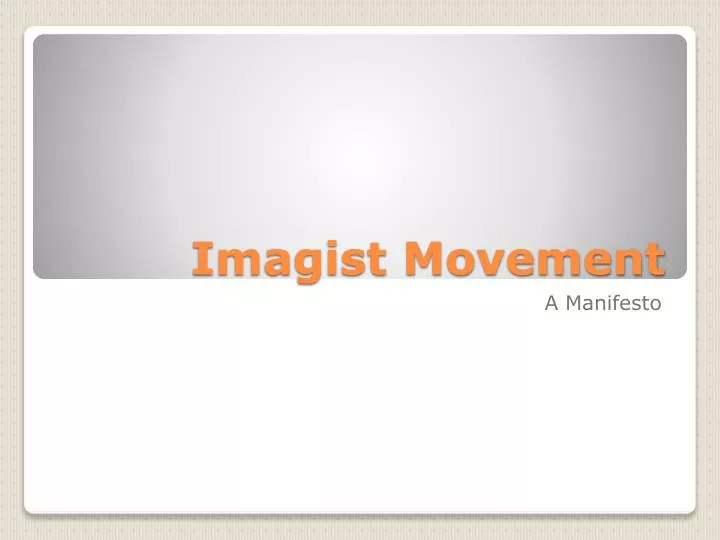 imagist movement