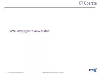 CWU strategic review slides