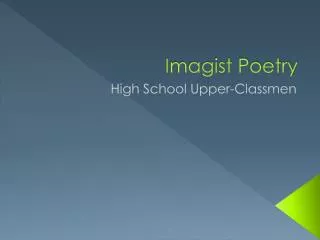 imagist poetry