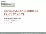 General Equilibrium: price taking - slide 1