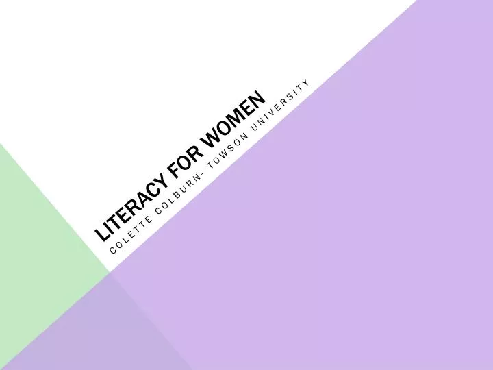 literacy for women