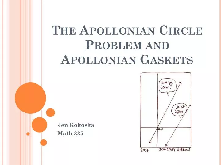 the apollonian circle problem and apollonian gaskets