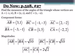 Do Now: p.528, #27