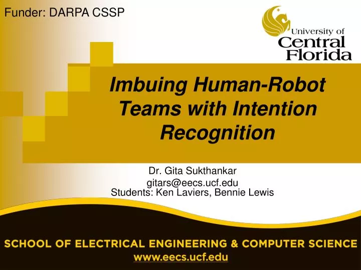 imbuing human robot teams with intention recognition