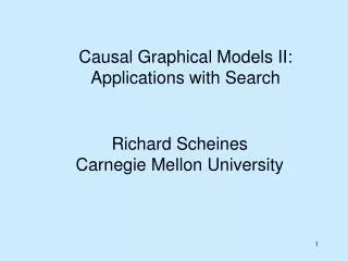 Richard Scheines Carnegie Mellon University