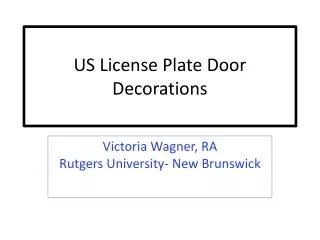 US License Plate Door Decorations