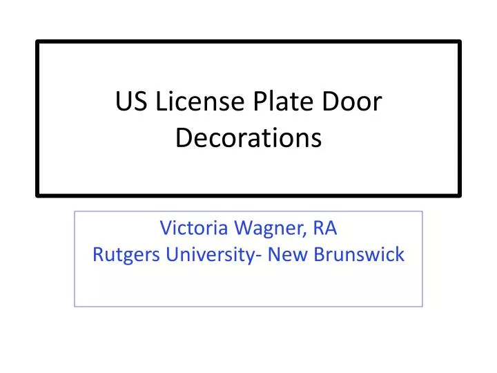 us license plate door decorations