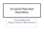US License Plate Door Decorations